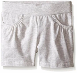 Gymboree Girls' Light Gray Shirred Pocket Short, Heather Gray, XS - Picture 1 of 1