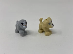 Lego Friends Dog Minifigures Lot of 2 Gray and Tan - Picture 1 of 3