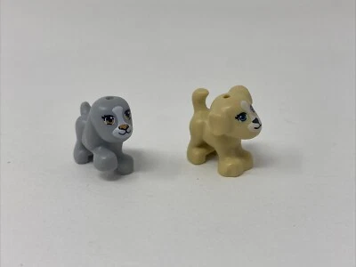 Lego Friends Dog Minifigures Lot of 2 Gray and Tan - Image 1 of 3