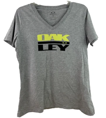 Oakley Women's Short Sleeve Vneck T-shirt Size Large Foto 1 de 4