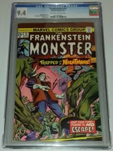 FRANKENSTEIN #15 CGC (9.4) OFF WHITE / WHITE PAGES MARVEL COMICS MARCH 1975 (SA) - Picture 1 of 2