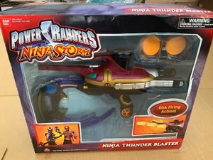 POWER RANGERS NINJA STORM NINJA THUNDER BLASTER BANDAI boxed Disc Firing - Picture 1 of 5