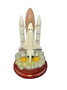 Die Cast Spaceship NASA Cohete Estatua Estatuilla Pisapapeles 9" Metal - Imagen 1 de 3