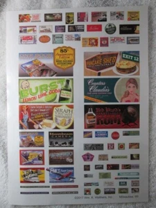 Walthers HO Scale Sign And Billboard Sheet, 2017 - Picture 1 of 5