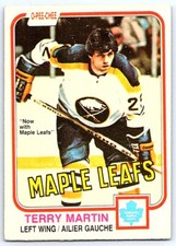 1981-82 O-Pee-Chee **C** Terry Martin Toronto Maple Leafs #321