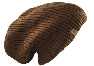 Angela & William Pack of 3 Long Cable Beanie Knit Hat Navy Blue, Brown, Khaki - Picture 1 of 1