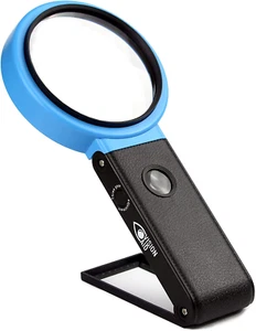 30X Hands-Free Magnifying Glass with 21 LED Lights for Coins Jewelry Crafts Hobb - Picture 1 of 11