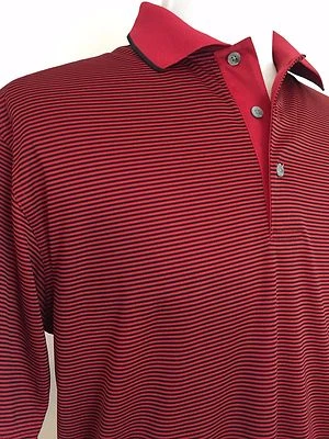 Champion Tour Mens Large Golf Shirt Stripes Red NWOT - Image 1 of 4