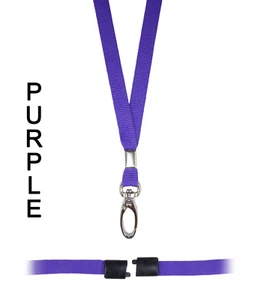 Morado Identificación Lanyard Cuello Soporte Correa Cuerda Seguro Vara Work Pass - Bild 1 von 2