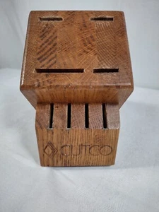 Cutco Counter Knife Block 8 Knife Slots Oak Hardwood - Picture 1 of 8