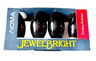 Noma C-9 Deep Transparent RED Outdoor Christmas Light Bulbs-120V-7W NEW 4 Pack - Image 1 of 3