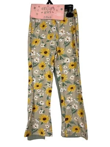 Delias Girl 2 Pack Pants Set Size 5 6 Green and Floral Cotton Blend8 - Picture 1 of 4