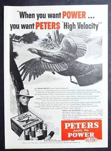 1955 Peters Cartridge Magazine Ad Endorsement by Horace Barnhill of Arcadia Fla - Picture 1 of 1