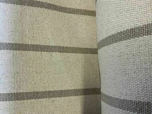 LINEN COLOUR STRIPE - Heavy Hopsack Furnishing / Upholstery Fabric - 600gsm - Picture 1 of 10