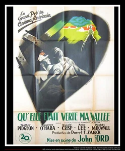 HOW GREEN WAS MY VALLEY Large French Grande Vintage Movie Poster Original 1941 - Picture 1 of 7