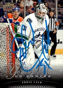 Eddie Lack - Signed 2011-12 Upper Deck Young Guns Canvas Rookie Card #C213 - Picture 1 of 2