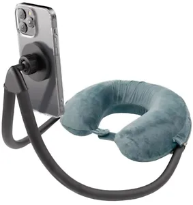 Neck Pillow for Travel Memory Foam w/ Magnetic MagSafe Phone Holder for iPhone - Picture 1 of 8