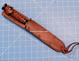 REPRO WWII M3 FIGHTING TRENCH KNIFE IMPORT + ONTARIO KNIFE CO SCABBARD OKC - Picture 1 of 9
