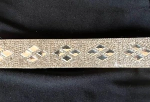 WOMENS Small BELT RHINESTONE BLING 0n LEATHER compliments JEANS - Picture 1 of 7