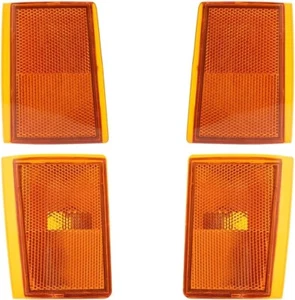 New 4pc Upper & Lower Side Marker Light Lens Set For C/K Pickup Blazer Suburban - Picture 1 of 7