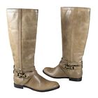 Coach Marlena Olive Leather Tall 16'' Buckle Riding Boots Women's 7.5 B