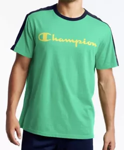 Champion Herren Sportbekleidung Rundhalsausschnitt T-Shirt Größe Large Grün Neu - Bild 1 von 9