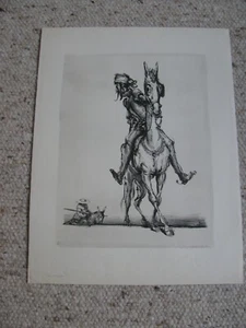 A Paul Weber Don Quijote Lithographie (E 235) - Bild 1 von 11