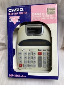 Impresora de escritorio Casio HR-150LAgy calculadora de 10 dígitos pantalla LCD grande completa - Imagen 1 de 9