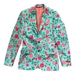 Shinesty The Wind By A Rose Derby Men’s Blazer Jacket 36 Floral Keeneland New - Picture 1 of 6