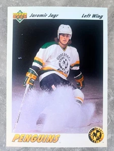 1991-92 Upper Deck Jaromir Jagr #42 All-Rookie Team Penguins UD Text Hologram - Picture 1 of 2