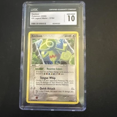 Kecleon CGC Gem Mint 10 EX legend maker 37/92 - Image 1 of 4