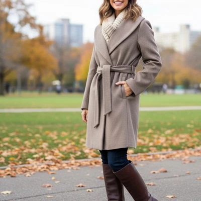 Abrigo Calvin Klein Mezcla Lana Talla Grande  Foto 1 de 4