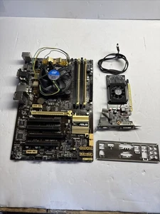 ASUS Z87-C LGA 1-5 4670K 8 DDR3 ATX Motherboard with Video Card,Sata Cables - Zdjęcie 1 z 6