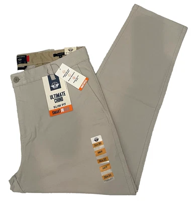男式 Dockers Ultimate Chino 修身裤子硬度 36X30 浅灰色 — 第 1/4 张图片