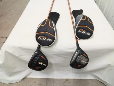 Juego de madera negra Top Flite Tour Low CG 3W 15° y 5 W 18° Senior Flex con cubiertas. Derecha Foto 1 de 4