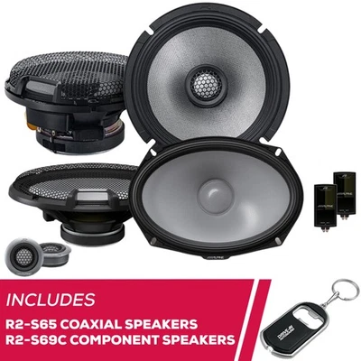 Alpine R-Series R2-S65 6.5" Coaxial Speakers & R2-S69C 6"x9" Component Speakers - Image 1 of 4