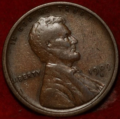 1909-S San Francisco Mint Copper Lincoln Wheat Cent - Image 1 of 2