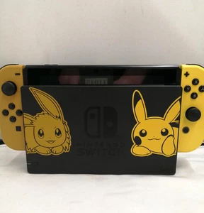 Nintendo Switch Pokemon Let's Go! Eevee Pikachu Edition Console w/Dock, Joy-Con - Picture 1 of 9
