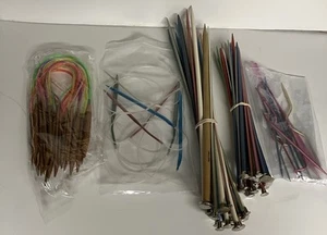 Mixed Lot Knitting Needles Straight Circular Bow Style + Tools Assorted Sizes - Picture 1 of 5