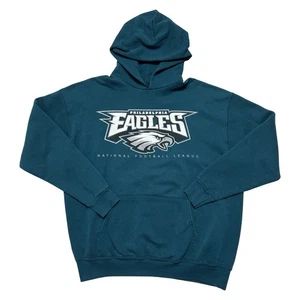 Vintage Philadelphia Eagles Hoodie Sweatshirt Mens XL Green NFL Pullover Graphic - Picture 1 of 7