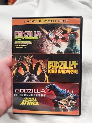 TRIPLE FEATURE GODZILLA Mothra King Ghidorah Japanese Monster 3 Movies DVD Works - Image 1 of 4