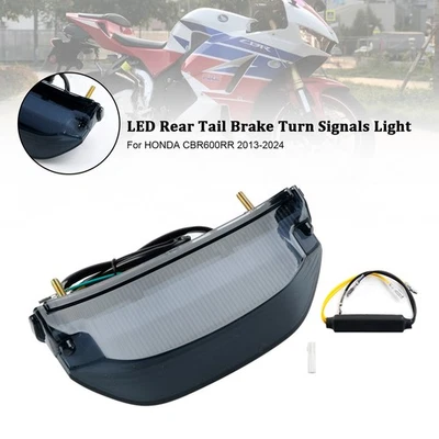 Luz LED de intermitentes de freno trasero para HONDA CBR600RR 2013-2024 Black - Imagen 1 de 4