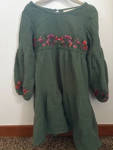 Mabel + Honey Girls Dress Sage Green (Size 6) - Picture 1 of 5
