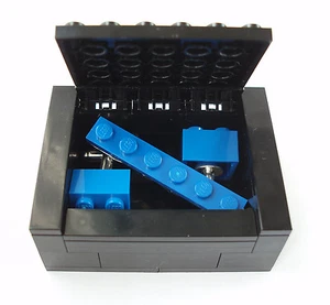 Gemelli cravatta set scatola diapositiva realizzati con mattoncini LEGO sposo matrimonio clip sposo best man - Foto 1 di 1