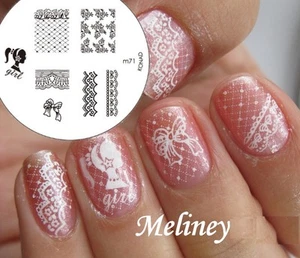 Konad Image Plate m71 for Stamping Nail Art Transfer Stencils barbi - Picture 1 of 1