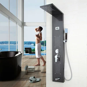 Waterfall Rain Shower Column Massage Jets Sprayer Shower Panel Hand Shower - Bild 1 von 9