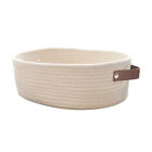 Cotton Rope Toys Storage Basket Bin Clothes With Handle Woven Closet Cabinet