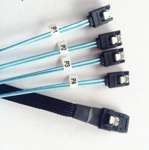 3.3ft Mini SAS to 4-SATA SFF-8087 Multi-Lane Forward Breakout Internal Cable 1M - Picture 1 of 8