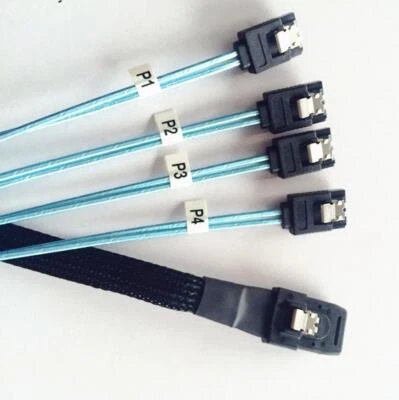 3.3ft Mini SAS to 4-SATA SFF-8087 Multi-Lane Forward Breakout Internal Cable 1M - Image 1 of 4