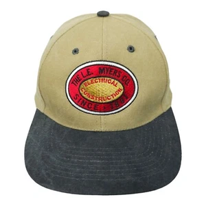 Nissun L. E. Myers Logo Tuck Strap Cap Trucker Baseball Hat Vintage Embroidered - Picture 1 of 13